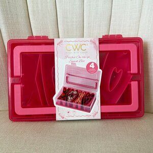 NEW Cook With Color CWC XOXO snack Box on-the-go PINK 4 food compartments bento